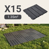 Sobuy SDA14-HG Set van 15 terrastegels voor buiten, vloerbedekking, kliksysteem voor balkon en terras, antislip, waterdicht, grijs, 30,5 x 30,5 x 2 cm
