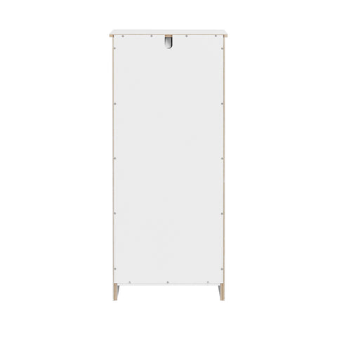 SoBuy BZR21-W Badkamerkast Opbergkist met Wasmand Laundry Hamper - Wit