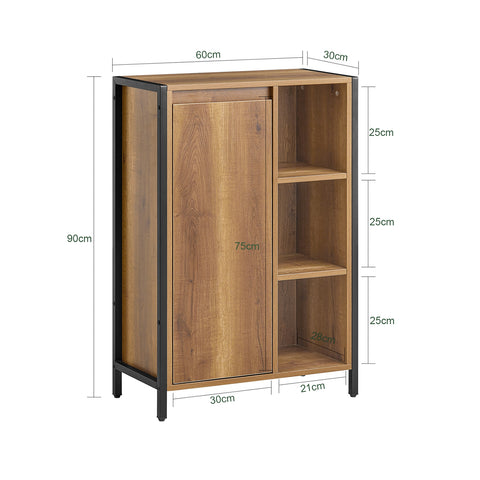 SoBuy BZR65-PF Badkamerkast met Kantelbare Wasmand, Badkamermeubel met Waskast, Lage Kast, Staande kast met 3 Compartiment en 1 Wasmand
