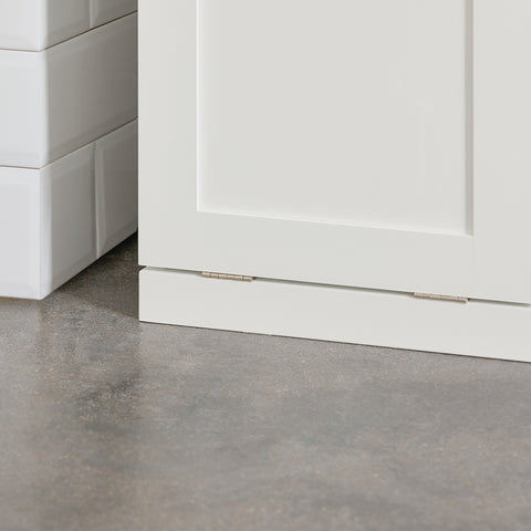 SoBuy BZR66-W Badkamerkast met Kantelbare Wasmand, Badkamermeubel met Waskast, Lage Kast, Staande Kast