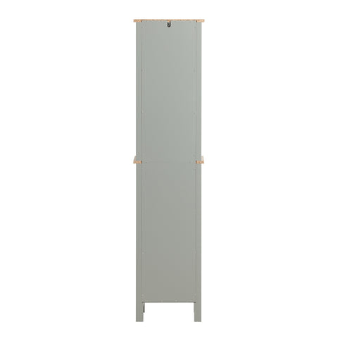 Sobuy BZR68-HG Kolomkast badkamer - Badkamerkast - Staande Kolomkast - Badkamer kast met 1 Deur en 3 Planken