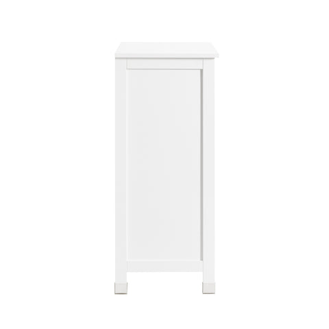 SoBuy BZR77-W Badkamerkast met Kantelbare Wasmand, Badkamermeubel met Waskast, Lage Kast, Staande Kast
