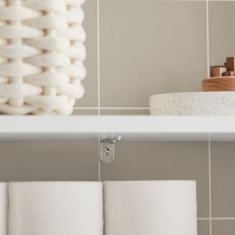 SoBuy BZR83-W Lage kast, Badkamer Kast, Toiletrolhouder, Toiletkast, Smalle Opbergkast, Staande Badkamerkast
