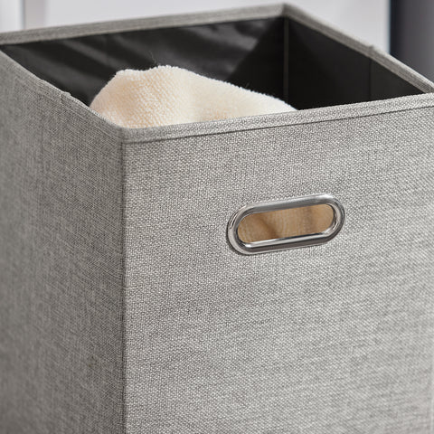 SoBuy BZR93-W Badkamerkast, Smal Badkamerkastje, Lage Kast, Ladenkast, Halfhoge met 1 Lade en 1 Kantelbare Wasman