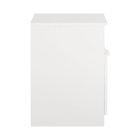 SoBuy FBT112-W Nachtkastje, Bijzettafel met 1 Open Compartiment en 1 Lade