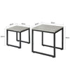 SoBuy FBT42-HG Set van 2 salontafels, bijzettafels, 2-delige set, koffietafel, tafelset, grijs