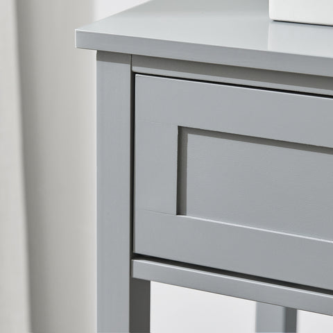 SoBuy FBT46-HG Nachtkastje Nachtkastje Bijzettafel Bijzettafel met 1 lade en 2 planken