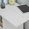SoBuy FBT48-W Bijzettafel met gleuf | voor iPad | Salontafel | C vorm | wit