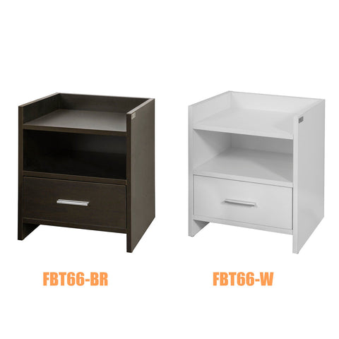 SoBuy FBT66-W Nachtkastje Bijzettafel Veelzijdig Salontafel Bijzettafelmet 1 lade en 2 planken