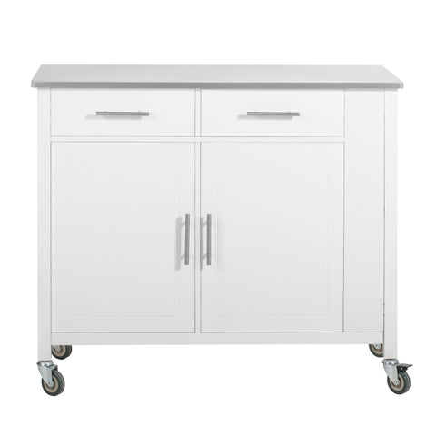 SoBuy FKW108-W Rolling Trolley Keuken Trolley Opbergkast op Wielen Multifunctioneel Buffet