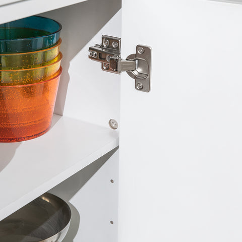 SoBuy FKW108-W Rolling Trolley Keuken Trolley Opbergkast op Wielen Multifunctioneel Buffet