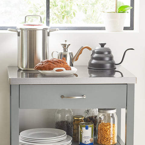 SoBuy FKW22-HG Keukentrolley - Keukenkast - Opbergruimte - Wielen - Kantoor - Servies - Multifunctioneel