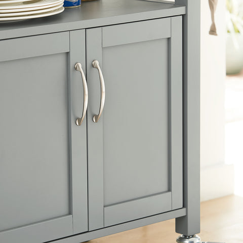 SoBuy FKW22-HG Keukentrolley - Keukenkast - Opbergruimte - Wielen - Kantoor - Servies - Multifunctioneel