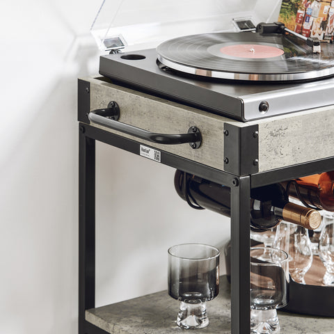 SoBuy FKW56-HG Keukentrolley Trolley met afneembaar dienblad - Keuken - Wijnrek