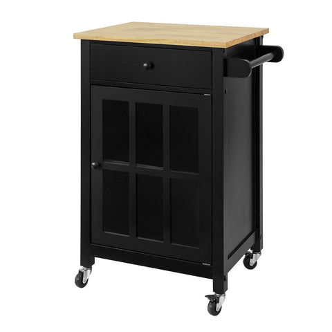 SoBuy FKW98-SCH Keukentrolley op Wielen Opbergkast Dressoir Keukenwagen Keukenkast