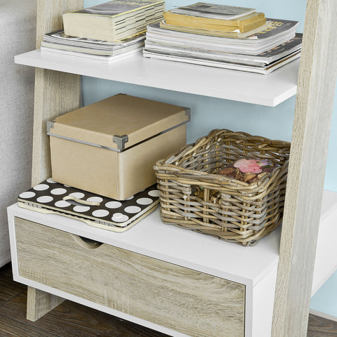 SoBuy FRG111-WN Boekenplank met bureau Wand MDF