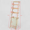 SoBuy FRG160-N Badkamerrek inclusief wasmand - Ladderplank - Hout