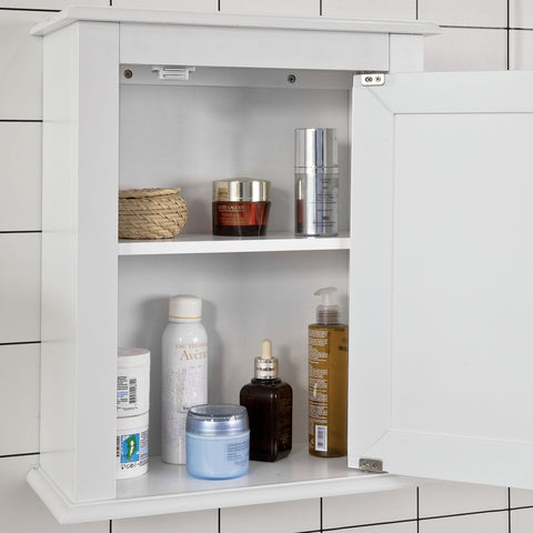 SoBuy FRG203-W Medicijnkast - Badkamerkast Hangend - Medicijnkastje - Cosmetica