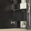 SoBuy FRG231-SCH Wandkast, hangkast met 2 deuren, hangkast voor badkamer, met verstelbare plank, grijs