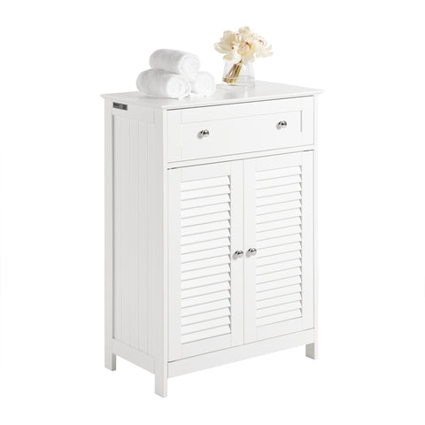 SoBuy FRG238-W Badkamer Dressoir Badkamermeubel Kolomkast Badkamerkast - MDF - Wit