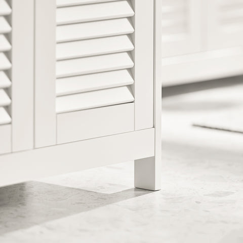 SoBuy FRG238-W Badkamer Dressoir Badkamermeubel Kolomkast Badkamerkast - MDF - Wit
