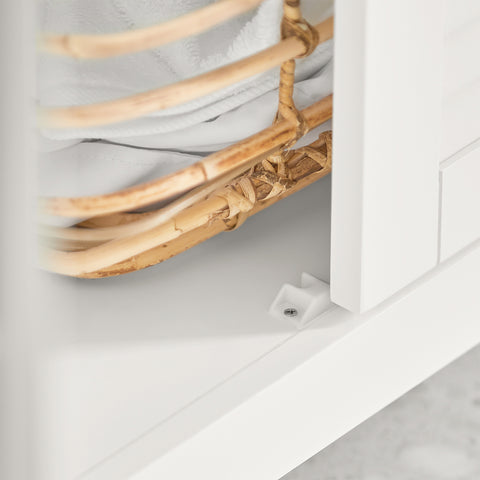 SoBuy FRG238-W Badkamer Dressoir Badkamermeubel Kolomkast Badkamerkast - MDF - Wit
