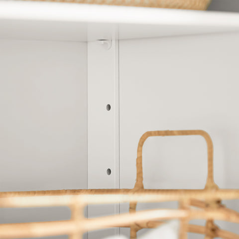 SoBuy FRG238-W Badkamer Dressoir Badkamermeubel Kolomkast Badkamerkast - MDF - Wit