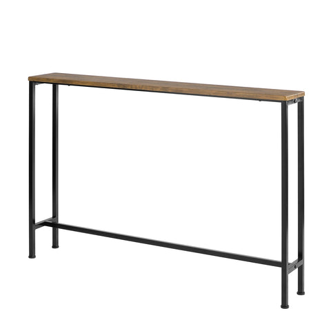 SoBuy FSB19-XL-N Vintage console tafel metalen hal tafel decoratieve tafel dressoir bijzettafel naturel/zwart BHT ca: 120x20x80cm