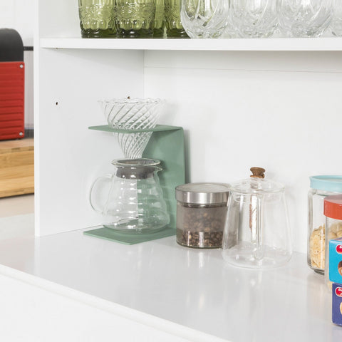 SoBuy FSB26-W Keukenkast | Wijnkast | Wijnrek | Dressoir | Buffetkast | Wit