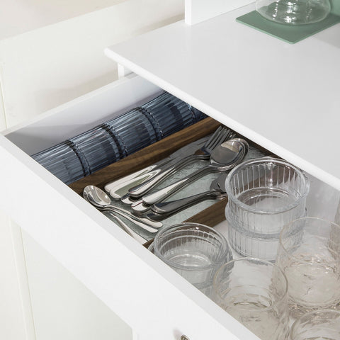 SoBuy FSB26-W Keukenkast | Wijnkast | Wijnrek | Dressoir | Buffetkast | Wit