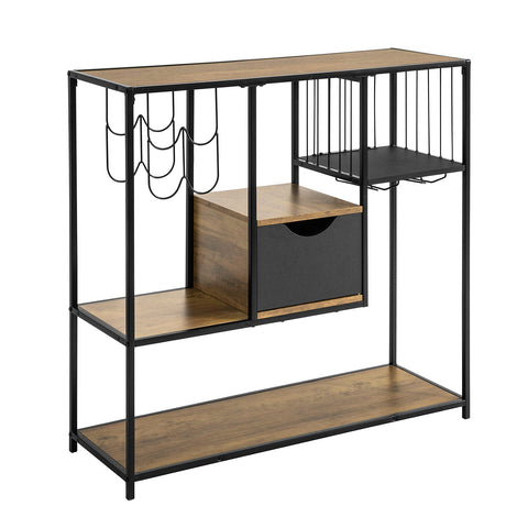 SoBuy FSB56-F Consoletafel Haltafel Bijzettafel Sideboard Bijzettafel met 3 Opbergplanken