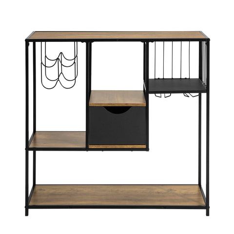 SoBuy FSB56-F Consoletafel Haltafel Bijzettafel Sideboard Bijzettafel met 3 Opbergplanken