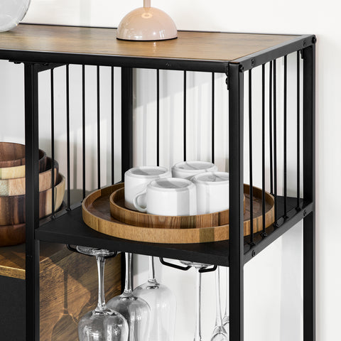 SoBuy FSB56-F Consoletafel Haltafel Bijzettafel Sideboard Bijzettafel met 3 Opbergplanken