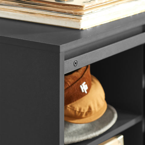 SoBuy FSB65-HG Schoenenkast Schoenenkast Schoenenkist Inkomkast Keukenkast met schuifdeur