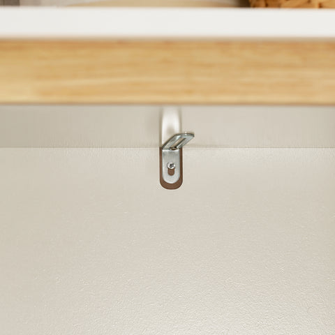 SoBuy FSB75-WN Dressoir, Buffetkast, Keukenkast, Ladekast, Consolekast, Hoekkast, Multifunctionele Kast met 3 Deuren en 2 Lades