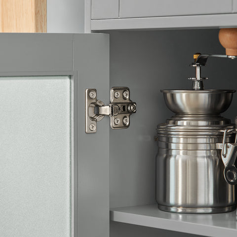 SoBuy FSB78-HG Magnetronkast | Magnetronrek | Ovenkast | Dressoir | Keukenrek Keukenkast met 1 Lade, 1 Compartiment, 3 Deuren