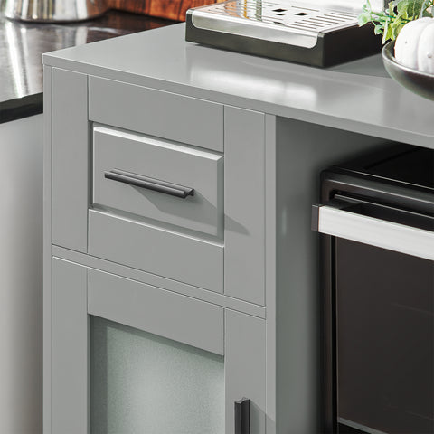 SoBuy FSB78-HG Magnetronkast | Magnetronrek | Ovenkast | Dressoir | Keukenrek Keukenkast met 1 Lade, 1 Compartiment, 3 Deuren