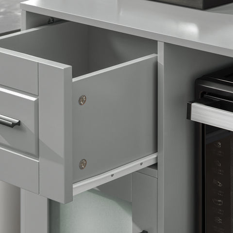 SoBuy FSB78-HG Magnetronkast | Magnetronrek | Ovenkast | Dressoir | Keukenrek Keukenkast met 1 Lade, 1 Compartiment, 3 Deuren