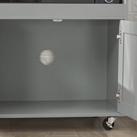 SoBuy FSB78-HG Magnetronkast | Magnetronrek | Ovenkast | Dressoir | Keukenrek Keukenkast met 1 Lade, 1 Compartiment, 3 Deuren