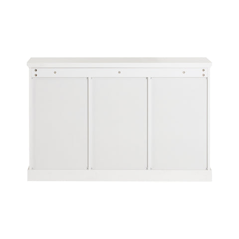 SoBuy FSB79-W Dressoir Ladekast Keukenkast met 2 Glazen Deuren, 2 Lades en 2 Planken, Opbergkast