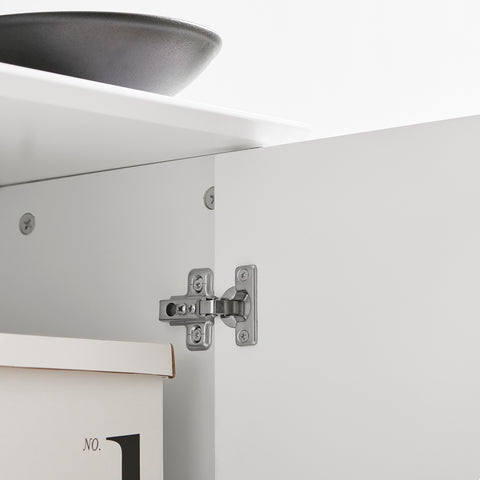 SoBuy FSR104-W Schoenenkast hout, Schoenenrek, Schoenen Opbergkast, Schoenencommode, met 2 Kleppen, 2 Lades, 1 Deur en 1 Open Compartiment