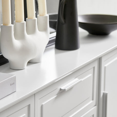SoBuy FSR104-W Schoenenkast hout, Schoenenrek, Schoenen Opbergkast, Schoenencommode, met 2 Kleppen, 2 Lades, 1 Deur en 1 Open Compartiment