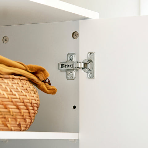 SoBuy FSR114-W Schoenenkast, Schoenenrek, Opbergkast, met 2 Kleppen, 1 Deur en 1 Open Compartiment, perfect voor smalle gangen, woonkamer, slaapkamer