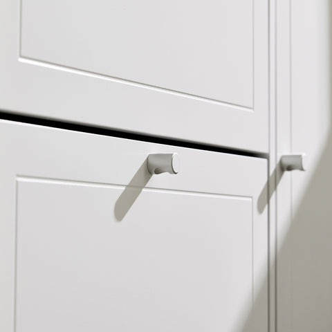 SoBuy FSR114-W Schoenenkast, Schoenenrek, Opbergkast, met 2 Kleppen, 1 Deur en 1 Open Compartiment, perfect voor smalle gangen, woonkamer, slaapkamer