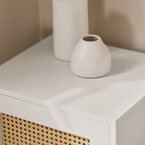 SoBuy FSR128-W Schoenenbank met Opbergruimte, Schoenenkast met Deuren, Planken, Kussen en Lade, Schoenencommode