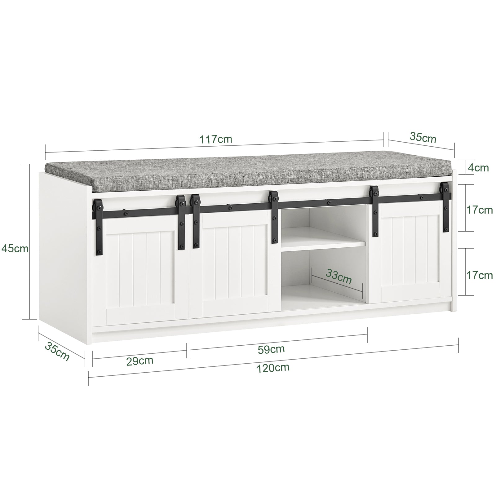 SoBuy FSR116-W Schoenenbank, Schoenenkast, Schoenenrek met Zitkussen, Entree Meubilair met 2 Schuifdeuren en 4 Planken SoBuy FSR116-W Schoenenbank, Schoenenkast, Schoenenrek met Zitkussen, Entree Meubilair met 2 Schuifdeuren en 4 Planken