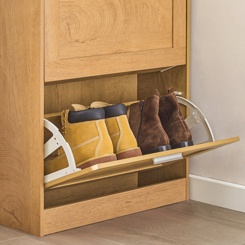 SoBuy FSR137-N schoenenrek schoenenrek schoenenrek met 2 kleppen schoenenrek smal schoenencommode