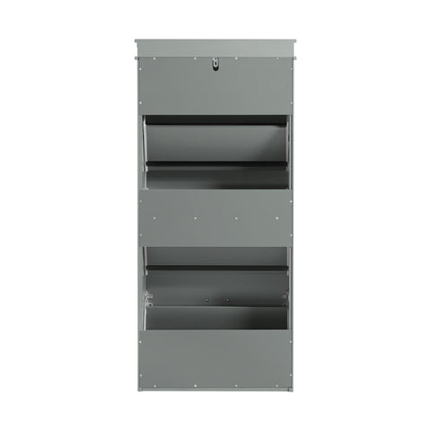 SoBuy FSR94-HG Schoenenrek met 3 vouwdeuren, smal schoenenrek, organizer voor schoenen