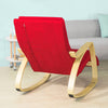 SoBuy FST16-R Schommelstoel met Verstelbare Voetensteun Relaxfauteuil Verstelbaar Trendy