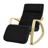 SoBuy FST16-Sch Schommelstoel | Comfortabel | Verstelbaar | Trendy | Zwart